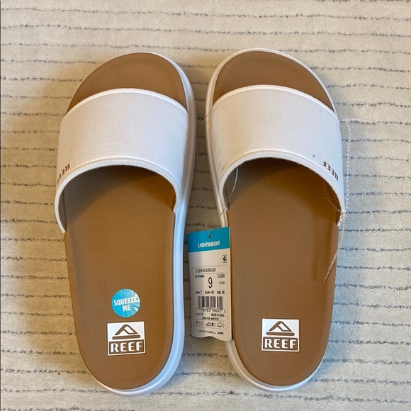 Reef Other - Reef White and Brown Slide Sandals